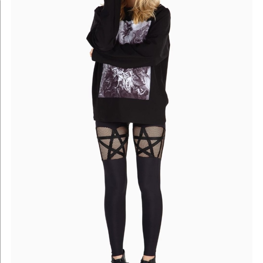 Blackmilk occultist net pentagram leggings XS